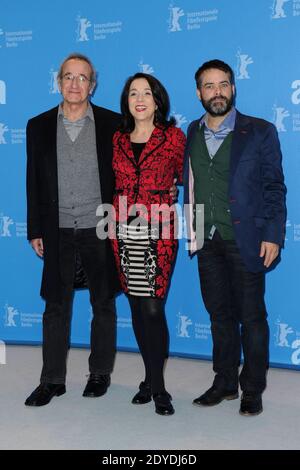 Sergio Hendandez, Paulina Garcia et le réalisateur Sebastian Lelio assistent au photocall 'Gloria' lors de la 63e Berlinale, Berlin International film Festival à Berlin, Allemagne, le 10 février 2013. Photo d'Aurore Marechal/ABACAPRESS.COM Banque D'Images