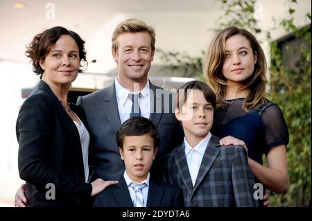 Rebecca Rigg, Simon Baker, Stella Baker, Harry Baker et Claude Baker assistent à une cérémonie où Simon Baker est honoré d'une étoile sur le Hollywood Walk of Fame le 14 février 2013 à Los Angeles, Californie. Photo de Lionel Hahn/ABACAPRESS.COM Banque D'Images