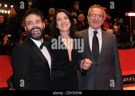 Sebastian Lelio, Paulina Garcia et Sergio Hendandez assistent à la cérémonie de clôture lors de la 63e Berlinale, Berlin International film Festival à Berlin, Allemagne, le 16 février 2013. Photo d'Aurore Marechal/ABACAPRESS.COM Banque D'Images