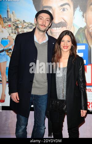 Vincent Desagnat et sa femme Audrey Garcia assistent à la première de 'vive la France' qui s'est tenue au cinéma UGC Bercy à Paris, France, le 19 février 2013. Photo de Jerome Domine/ABACAPRESS.COM Banque D'Images