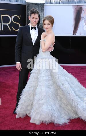 Darren le Gallo et Amy Adams arrivent pour les 85e Academy Awards au Dolby Theatre, Los Angeles, CA, Etats-Unis, le 24 février 2013. Photo de Lionel Hahn/ABACAPRESS.COM Banque D'Images