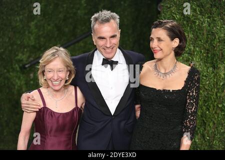 Daniel Day-Lewis et sa femme Rebecca Miller assistent à la Vanity Fair Oscar Party 2013 aux Sunset Towers à Hollywood, Los Angeles, CA, États-Unis, le 24 février 2013. Photo de Krista Kennel/ABACAPRESS.COM Banque D'Images