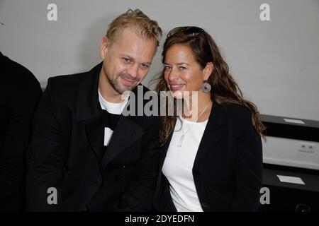 Jade Jagger et son mari Adrian Fillary assistent à la collection automne-hiver 2013-2014 prêt-à-porter d'Agnes B à Paris, France, le 5 mars 2013. Photo de Jerome Domine/ABACAPRESS.COM Banque D'Images