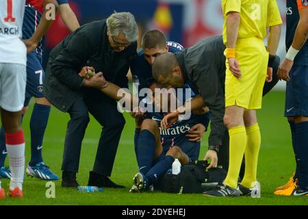 Lucas Moura du PSG lors du match de football de la première Ligue française, PSG contre Nancy à Paris, France, le 9 mars 2013. PSG a gagné 2-1 photo par Henri Szwarc/ABACAPRESS.COM Banque D'Images