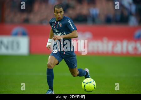 Lucas Moura du PSG lors du match de football de la première Ligue française, PSG contre Nancy à Paris, France, le 9 mars 2013. PSG a gagné 2-1 photo par Henri Szwarc/ABACAPRESS.COM Banque D'Images