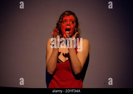 Céline Sallette présente une nouvelle pièce "Molly Bloom" au Théâtre de la commune d'Aubervilliers, France, le 20 mars 2013. Photo par ABACAPRESS.COM Banque D'Images