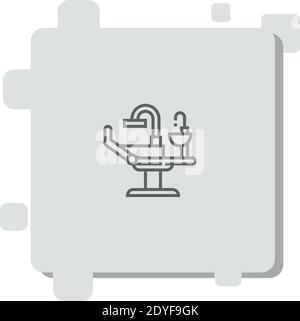 icône de vecteur de chaise de dentiste illustration moderne de vecteur simple Illustration de Vecteur