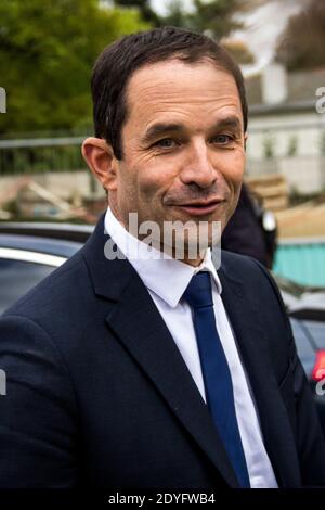 Benoit Hamon visite Rennes. Dans le cadre de sa campagne pour l'élection présidentielle de 2017, Benoit HAMON, candidat du Parti socialiste (PS) et de l'Europe Banque D'Images