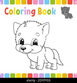 Pages de livres de coloriage pour enfants. Illustration vectorielle mignon de dessin animé Illustration de Vecteur
