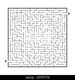 Grand labyrinthe difficile. Jeux pour enfants et adultes. Puzzle pour les enfants. Tambour de labyrinthe. Trouvez le chemin approprié. Illustration vectorielle plate Illustration de Vecteur