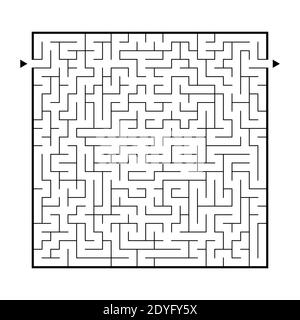 Grand labyrinthe difficile. Jeux pour enfants et adultes. Puzzle pour les enfants. Tambour de labyrinthe. Trouvez le chemin approprié. Illustration vectorielle plate Illustration de Vecteur