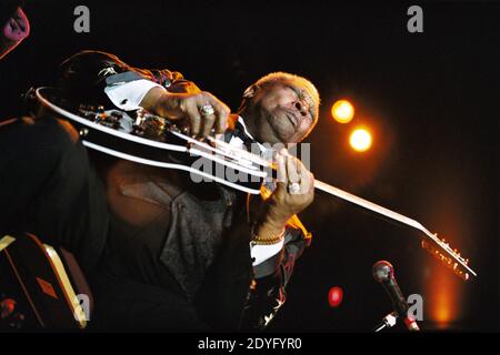 BB King en concert au Royal Albert Hall de Londres. 3 juillet 2002. Banque D'Images