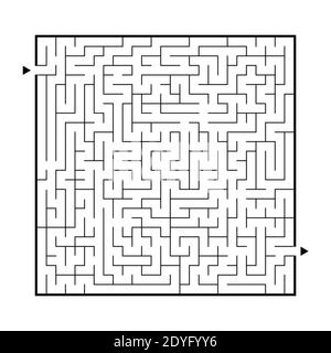 Grand labyrinthe difficile. Jeux pour enfants et adultes. Puzzle pour les enfants. Tambour de labyrinthe. Trouvez le chemin approprié. Illustration vectorielle plate Illustration de Vecteur