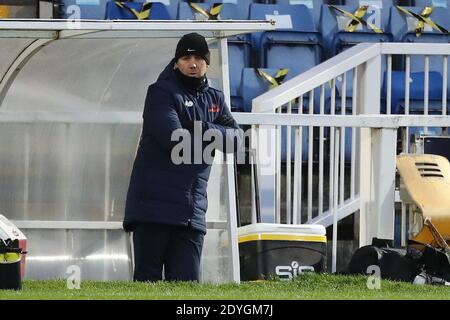 HARTLEPOOL, ANGLETERRE. 26 DÉCEMBRE Dave Challinor, directeur de Hartlepool, lors du match de la Vanarama National League entre Hartlepool United et le FC Halifax Town à Victoria Park, Hartlepool, le samedi 26 décembre 2020. (Credit: Mark Fletcher | MI News) Credit: MI News & Sport /Alay Live News Banque D'Images