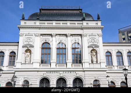 Bâtiment de la Galerie nationale d'art à Ljubljana, construit à l'intérieur 1896 Banque D'Images