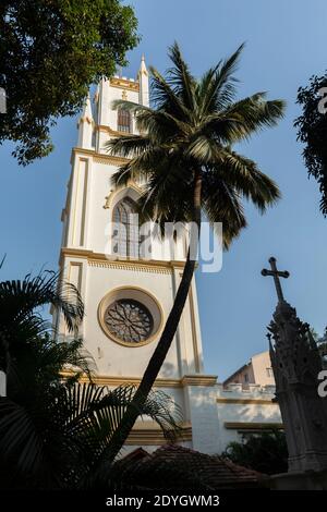 Mumbai Inde achevée en 1718, la cathédrale Saint-Thomas est la première église anglicane de Mumbai. Banque D'Images