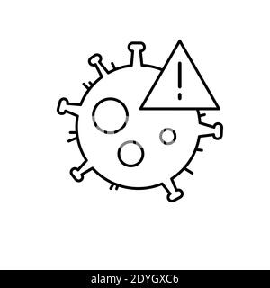 Icônes de virus aux couleurs vives. Encerclez les icônes de virus, les symboles. Signes du coronavirus, COVID 19, illustration vectorielle. Illustration de Vecteur