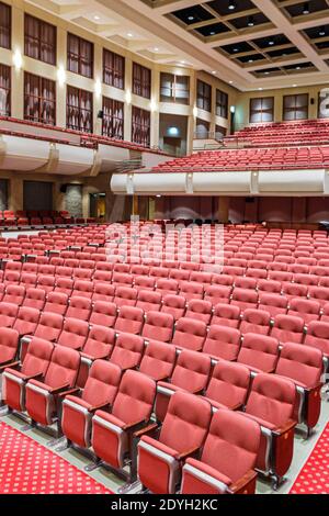 Birmingham Alabama, Université de l'Alabama à Birmingham UAB, Alys Robinson Stephens Performing Arts Centre centre, intérieur sièges sièges de théâtre Banque D'Images