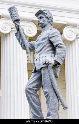 Alabama Montgomery State Capitol Building, Confederate Memorial Soldat civil War, Banque D'Images