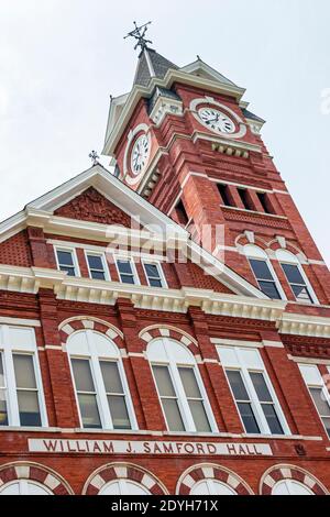 Auburn University Alabama, campus William J. Samford Hall Clock Tower, bâtiment administratif du parc, Banque D'Images