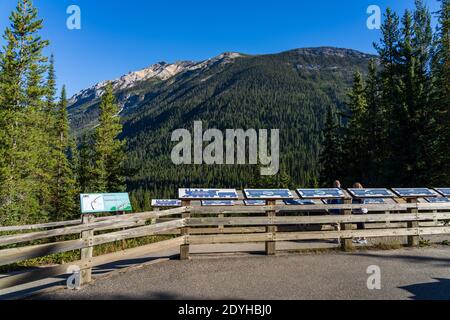 Point de vue panoramique du tunnel en spirale inférieur par une belle journée d'été. C.-B., Canada Banque D'Images