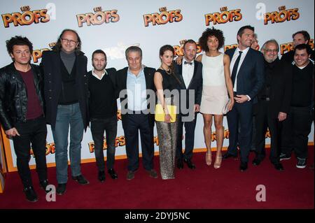 Acteurs du film dont le réalisateur Pierre-François Martin-Laval, Christian clavier, Isabelle Nanty, keV Adams, Stefi Celma, Alice David, Arnaud Ducret, François Morel et Raymond Bouchard participant à la première des "les Profs" au Grand Rex Cinema à Paris France, le 09 avril 2013. Photo de Nicolas Genin/ABACAPRESS.COM Banque D'Images