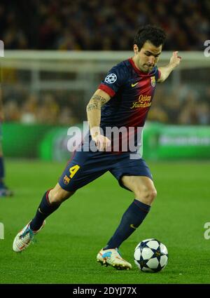 Cesc Fabregas de Barcelone lors du deuxième match de la Ligue des champions de l'UEFA, le FC Barcelone contre Paris Saint-Germain au stade Camp Nou de Barcelone, Espagne, le 10 avril 2013. Photo de Christian Liewig/ABACAPRESS.COM Banque D'Images