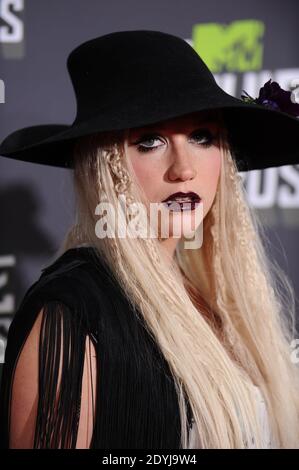 Kesha arrive aux MTV Movie Awards 2013 à Sony Pictures Studios n Los Angeles, CA, Etats-Unis, le 14 avril 2013. Photo de Lionel Hahn/ABACAPRESS.COM Banque D'Images
