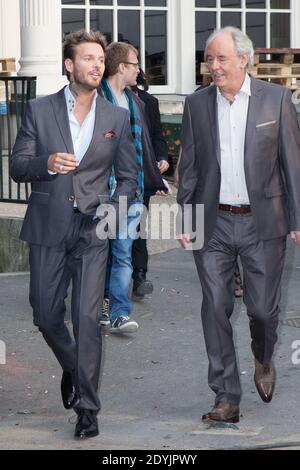 Matt Pokora et Maxime le Forestier arrivent pour la bande de la série télévisée "champs-Elysées" qui s'est tenue au Studio Gabriel à Paris, France, le 3 mai 2013. Photo de Audrey Poree/ABACAPRESS.COM Banque D'Images