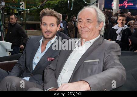 Matt Pokora et Maxime le Forestier arrivent pour la bande de la série télévisée "champs-Elysées" qui s'est tenue au Studio Gabriel à Paris, France, le 3 mai 2013. Photo de Audrey Poree/ABACAPRESS.COM Banque D'Images