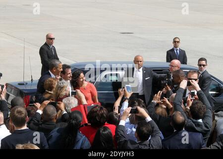 LE président AMÉRICAIN Barack Obama s'en va à l'aéroport international John F Kennedy de New York, NY, USA, le 13 mai 2013. Photo de Charles Guerin/ABACAPRESS.COM Banque D'Images