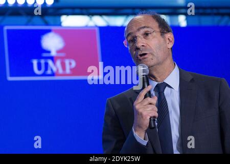 L'ancien ministre du budget, Eric Woerth, a pris la parole lors d'une conférence qui s'est tenue au siège de l'UMP, à Paris, en France, le 15 mai. Photo de Romain BoE/ABACAPRESS.COM Banque D'Images