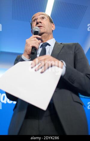 L'ancien ministre du budget, Eric Woerth, a pris la parole lors d'une conférence qui s'est tenue au siège de l'UMP, à Paris, en France, le 15 mai. Photo de Romain BoE/ABACAPRESS.COM Banque D'Images