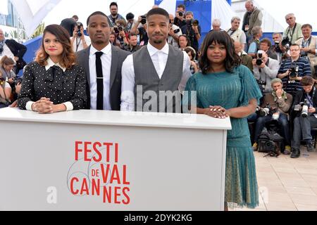 Octavia Spencer, Michael B. Jordan, Ryan Coogler, Melonie Diaz posant à la Station Fruitvale photo tenue au Palais des Festivals dans le cadre du 66e festival de Cannes, le 16 mai 2013. Photo de Lionel Hahn/ABACAPRESS.COM Banque D'Images