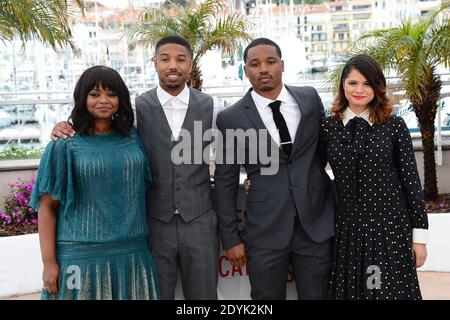 Octavia Spencer, Michael B. Jordan, Ryan Coogler, Melonie Diaz posant à la Station Fruitvale photo tenue au Palais des Festivals dans le cadre du 66e festival de Cannes, le 16 mai 2013. Photo de Nicolas Briquet/ABACAPRESS.COM Banque D'Images