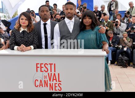 Octavia Spencer, Michael B. Jordan, Ryan Coogler, Melonie Diaz posant à la Station Fruitvale photo tenue au Palais des Festivals dans le cadre du 66e festival de Cannes, le 16 mai 2013. Photo de Lionel Hahn/ABACAPRESS.COM Banque D'Images