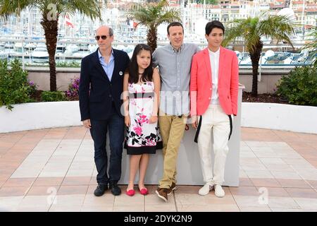 Jaime Romandia, Andrea Vergara, Amat Escalante, Armando Espatia posant au photocall Heli tenu au Palais des Festivals dans le cadre du 66e festival du film de Cannes, France, le 16 mai 2013. Photo de Nicolas Briquet/ABACAPRESS.COM Banque D'Images