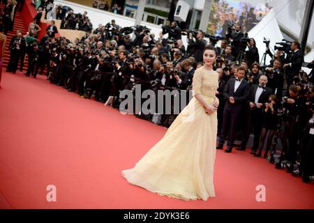 Fan Bing Bing arrive à la projection du film "Jeune et Jolie", réalisé par François Ozon, qui s'est tenu au Palais des Festivals dans le cadre du 66e festival de Cannes, le 16 mai 2013. Photo de Lionel Hahn/ABACAPRESS.COM Banque D'Images