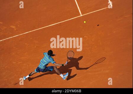 Gael Monfils, France, joue le deuxième tour de l'Open de tennis 2013 au stade Roland-Garros, Paris, France, le 29 mai 2013. Photo de Christophe Guibbbaud/ABACAPRESS.COM Banque D'Images