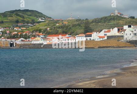 Baie de Porto PIM dans la ville de Horta, île de Faial, Açores, Portugal Banque D'Images