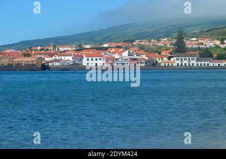 Baie de Porto PIM dans la ville de Horta, île de Faial, Açores, Portugal Banque D'Images