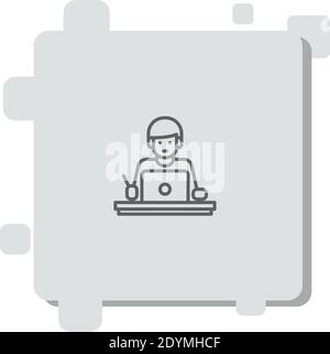 icône vecteur de travail à domicile illustration vectorielle simple et moderne Illustration de Vecteur