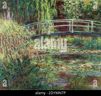 Le bassin aux nymphéas harmonie rose Claude Monet. Banque D'Images