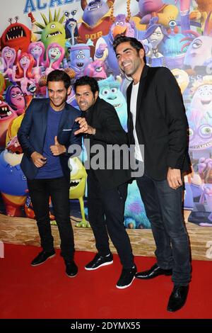 Malik Bentalha, Jamel Debbouze et Ary Abittan participant à la première de l'Université Monsters (Académie Monstres) à l'Université Sorbone, à Paris, en France, le 26 juin 2013. Photo d'Aurore Marechal/ABACAPRESS.COM Banque D'Images