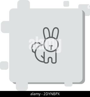 icône de vecteur lapin illustration moderne de vecteur simple Illustration de Vecteur