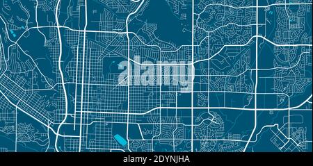 Carte vectorielle de Colorado Springs, États-Unis, États-Unis. Illustration d'une affiche de plan de rue. Art. Carte Colorado Springs Illustration de Vecteur