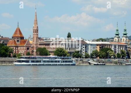 Rive ouest du Danube à Budapest Banque D'Images