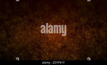 Feu rouge brûlant chaud volant étincelles feu dans le ciel de nuit illustration Banque D'Images