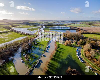 La Tamise brise ses berges 28/12/2020 Banque D'Images