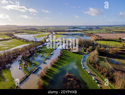 La Tamise brise ses berges 28/12/2020 Banque D'Images